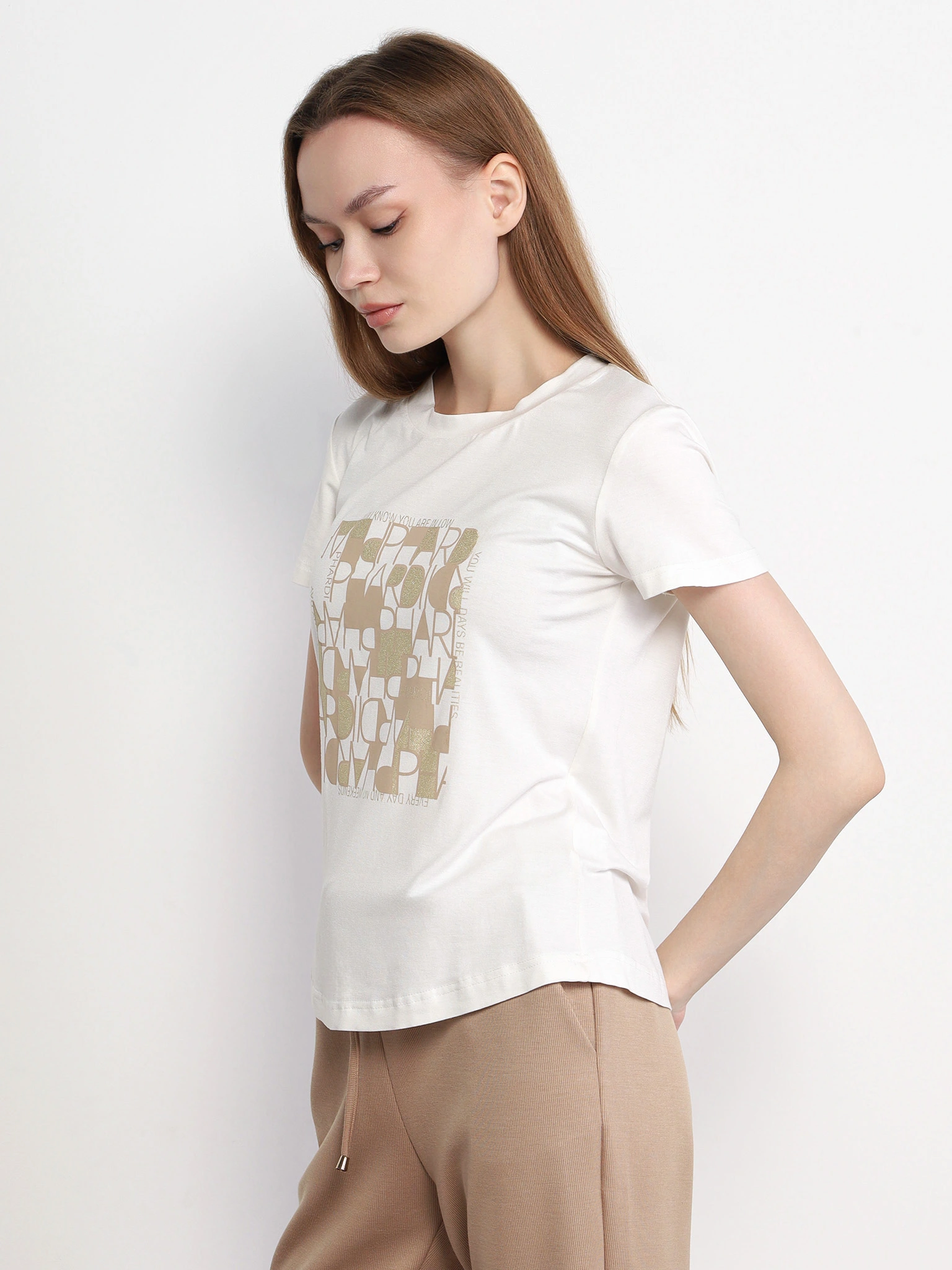 Футболка прямого кроя с принтом